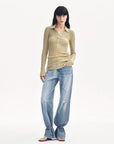 "Spring Inspiration" Retro Slim Fit POLO Neck Sweater - variant_title