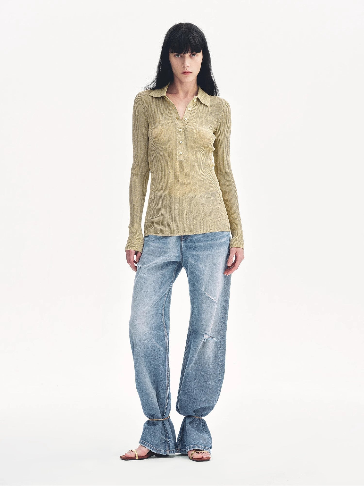 "Spring Inspiration" Retro Slim Fit POLO Neck Sweater - variant_title