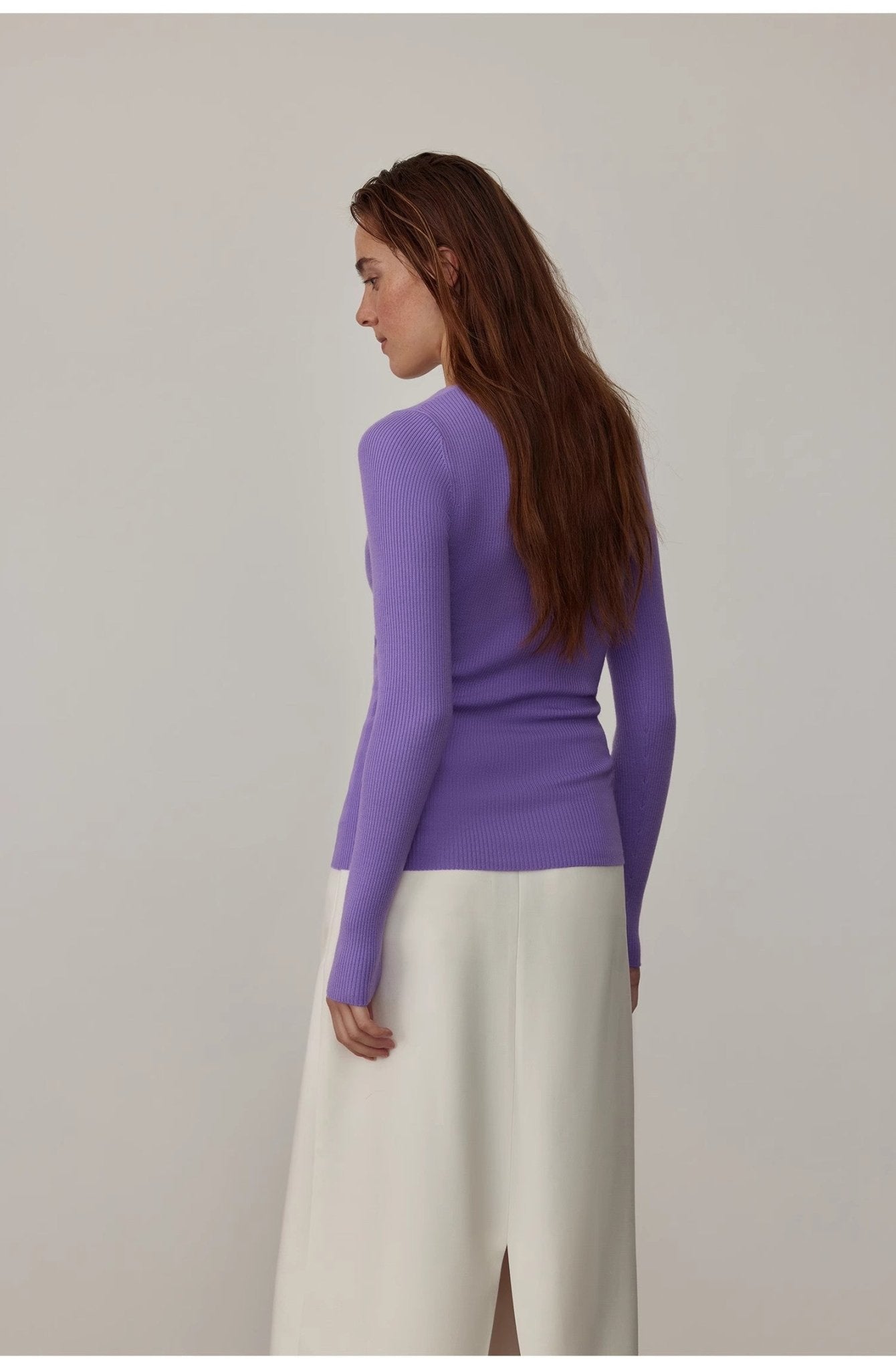 "Stobe" worsted low - waisted fashionable versatile suit retro neutral straight skirt - variant_title