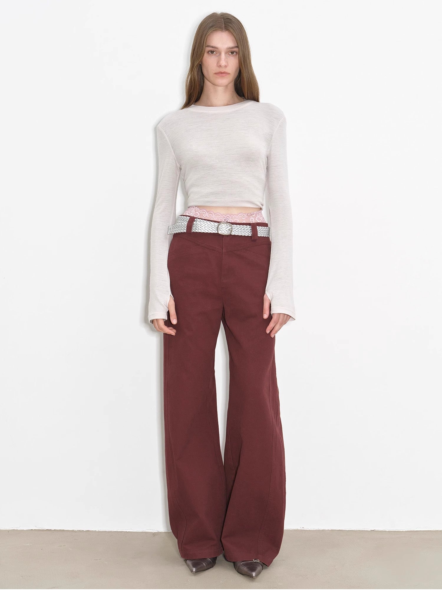 "Street Step" Retro distressed casual style straight slant pocket casual scimitar bloomers - variant_title