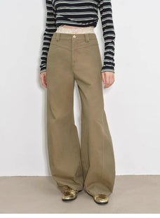 "Street Step" Retro distressed casual style straight slant pocket casual scimitar bloomers - variant_title