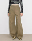 "Street Step" Retro distressed casual style straight slant pocket casual scimitar bloomers - variant_title