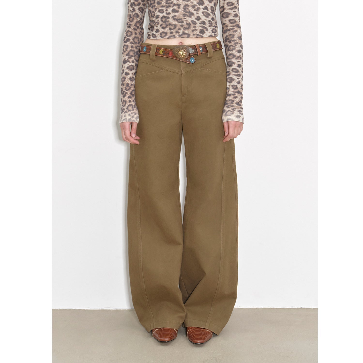 "Street Step" Retro distressed casual style straight slant pocket casual scimitar bloomers - variant_title