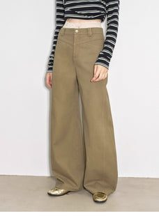 "Street Step" Retro distressed casual style straight slant pocket casual scimitar bloomers - variant_title