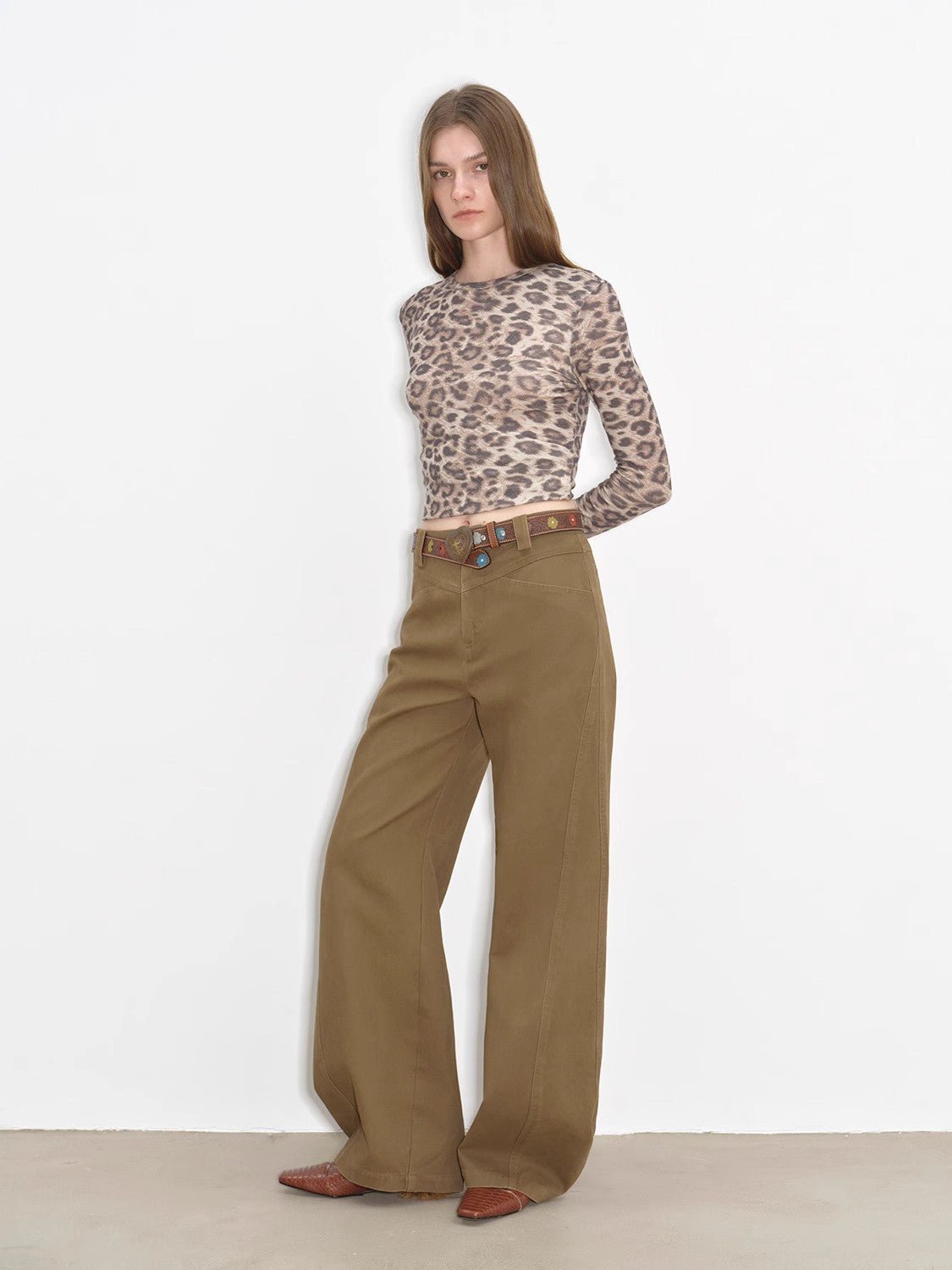 "Street Step" Retro distressed casual style straight slant pocket casual scimitar bloomers - variant_title
