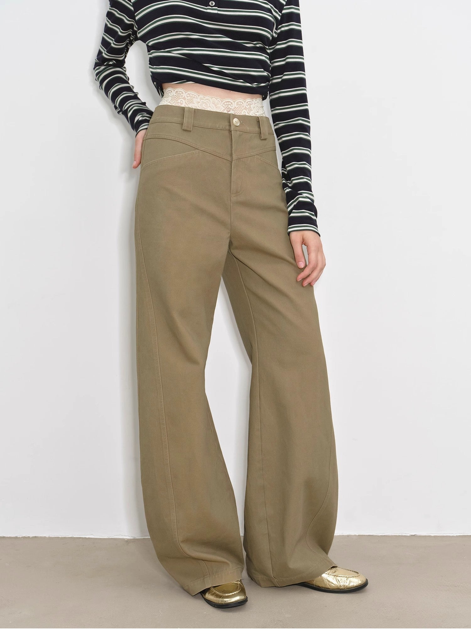 "Street Step" Retro distressed casual style straight slant pocket casual scimitar bloomers - variant_title