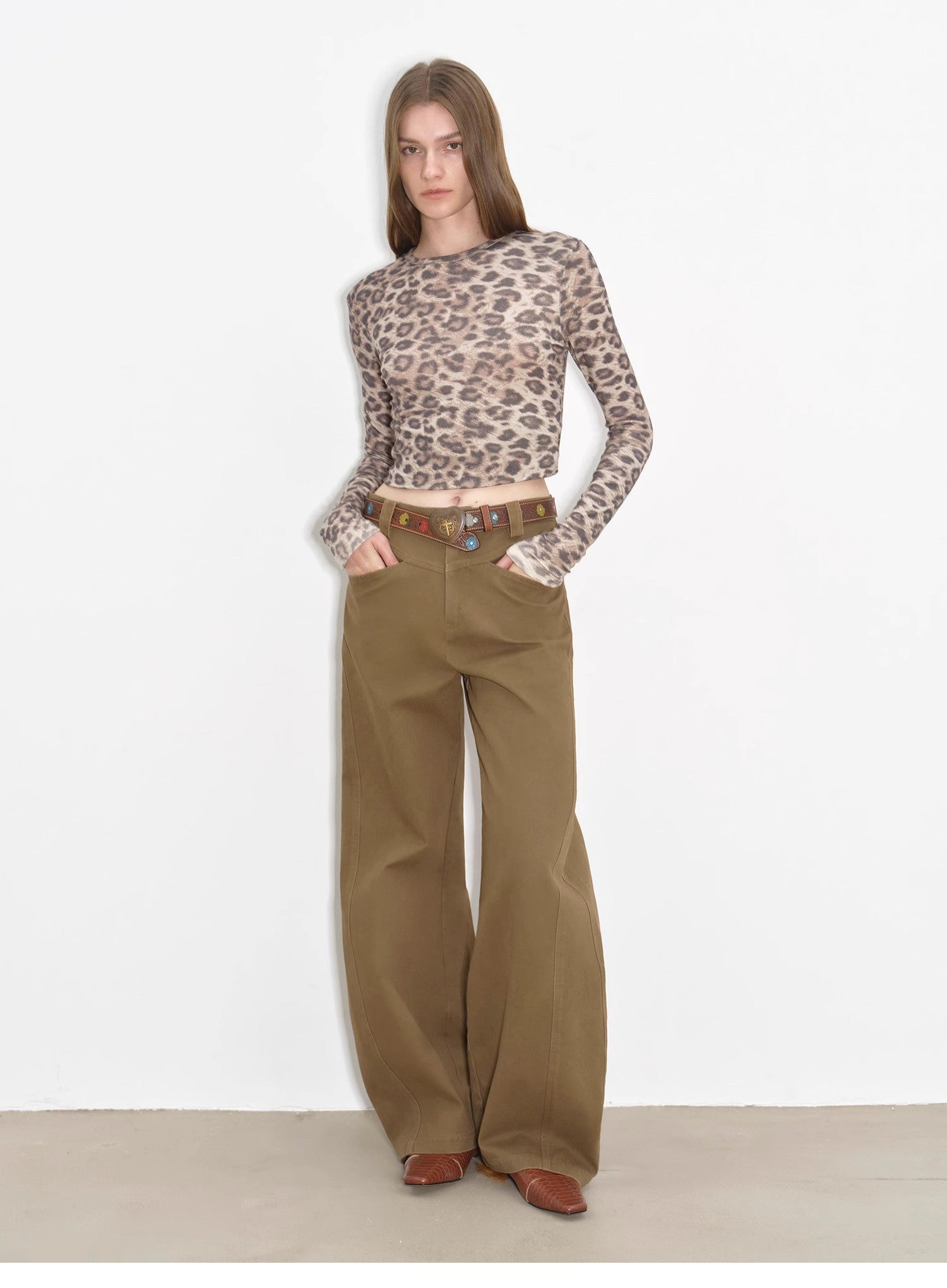 "Street Step" Retro distressed casual style straight slant pocket casual scimitar bloomers - variant_title