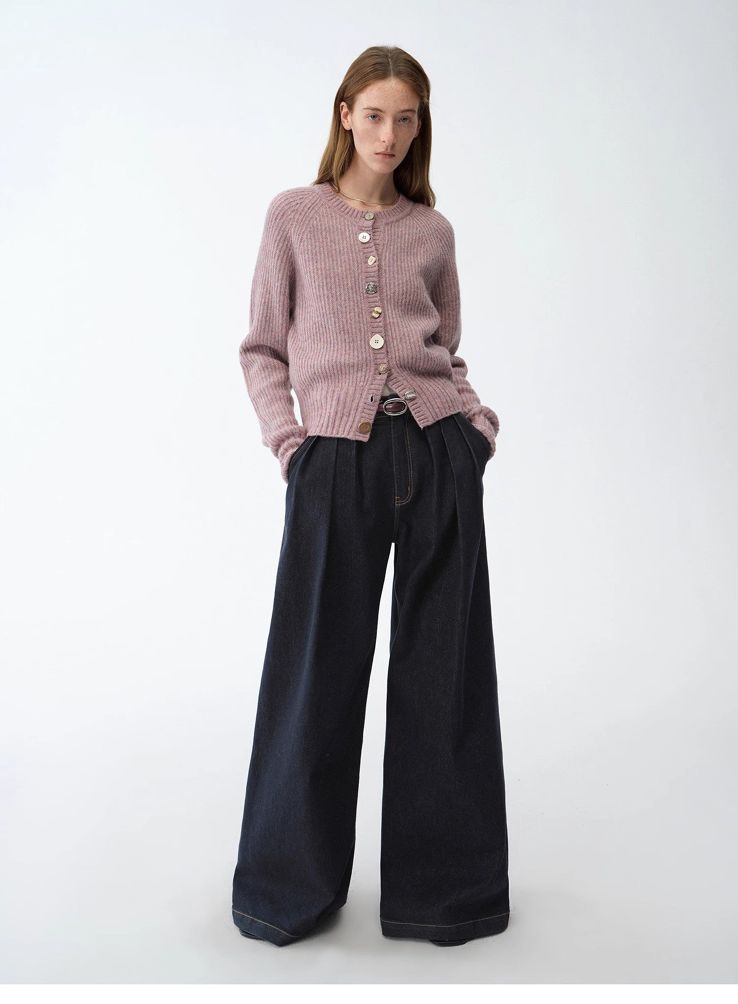 "Street Style" Vintage Handmade Lycra Stretch Jeans Wide Leg Loose Trousers Women Spring - variant_title