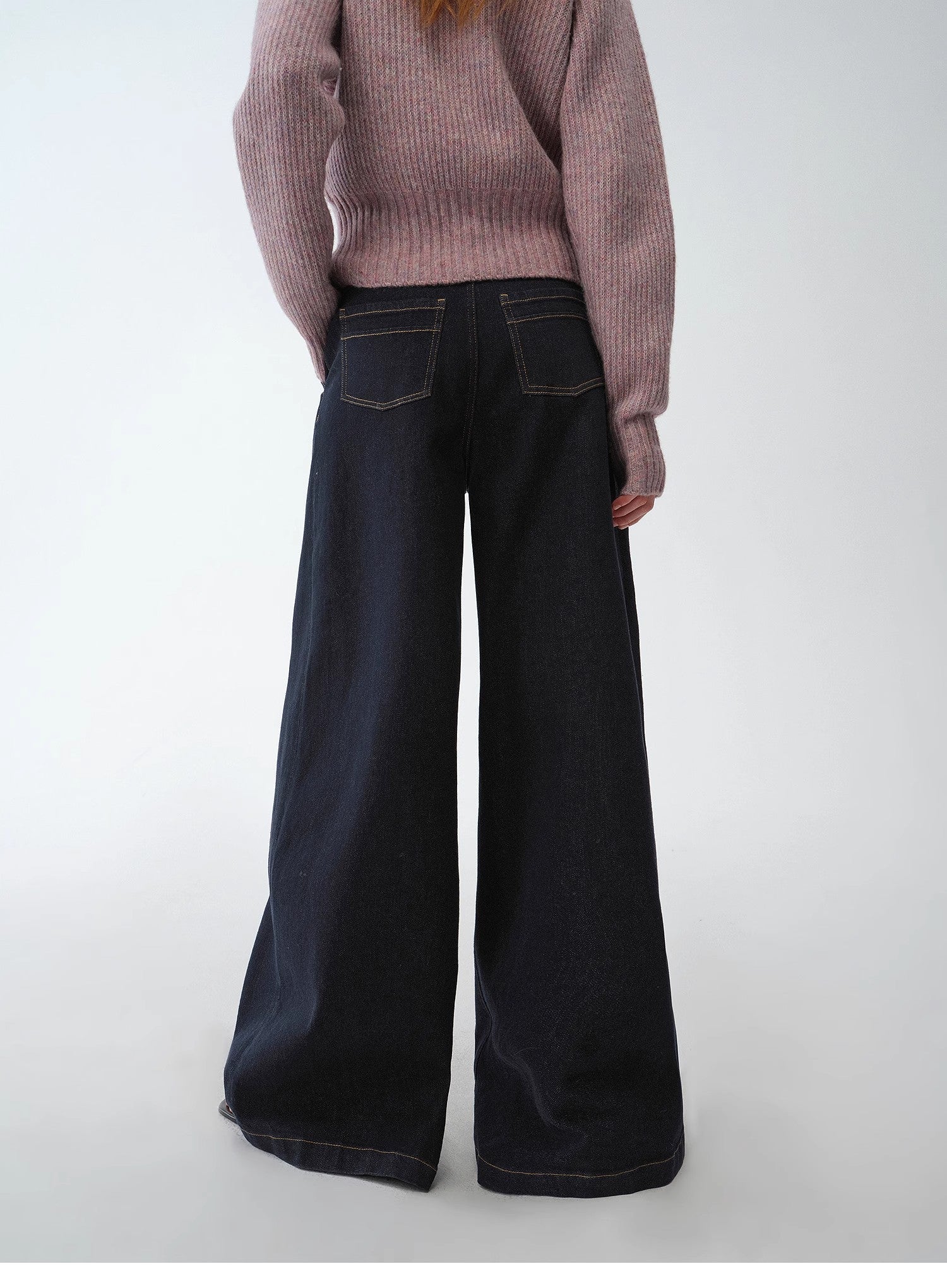 "Street Style" Vintage Handmade Lycra Stretch Jeans Wide Leg Loose Trousers Women Spring - variant_title