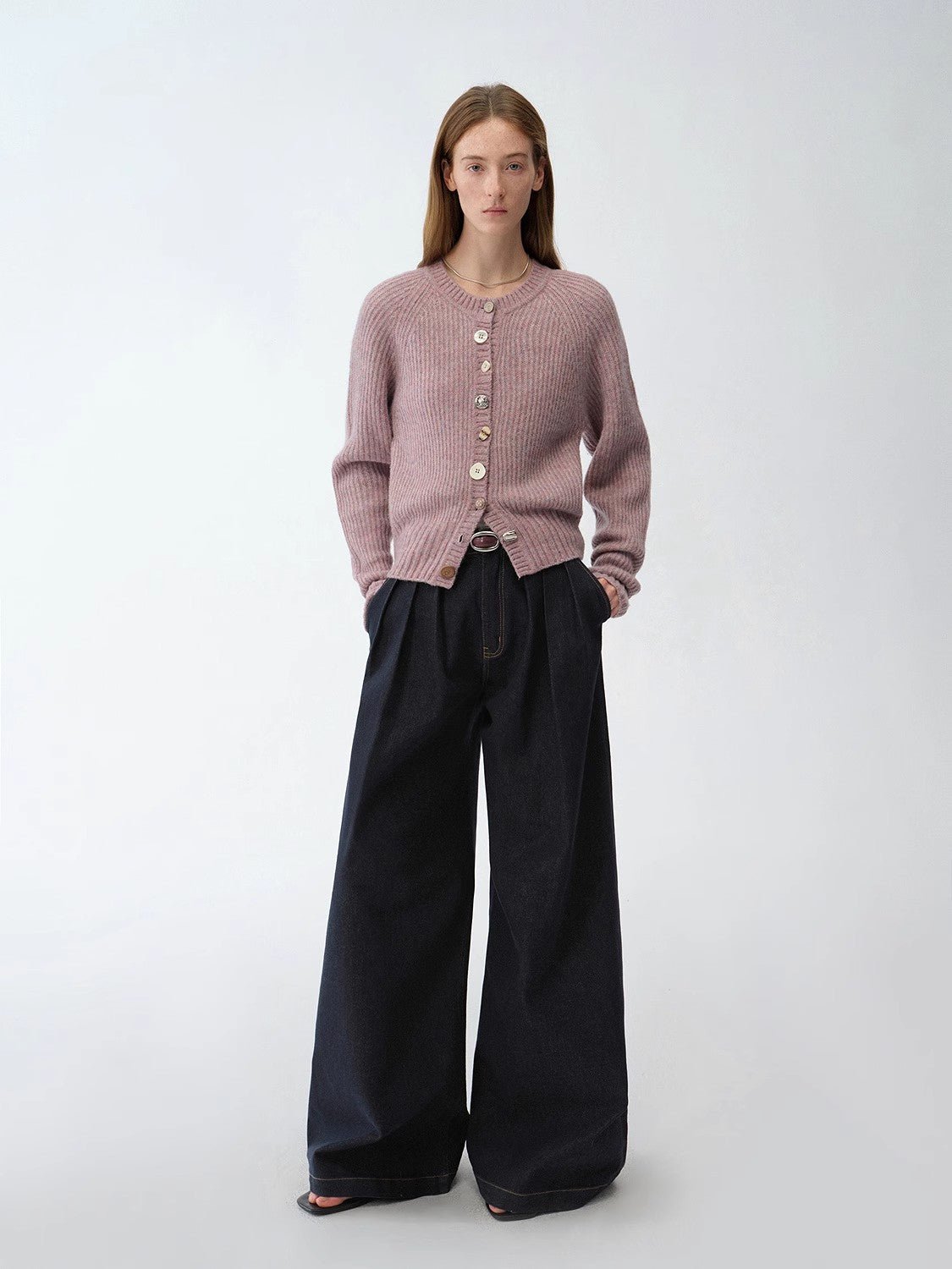 "Street Style" Vintage Handmade Lycra Stretch Jeans Wide Leg Loose Trousers Women Spring - variant_title