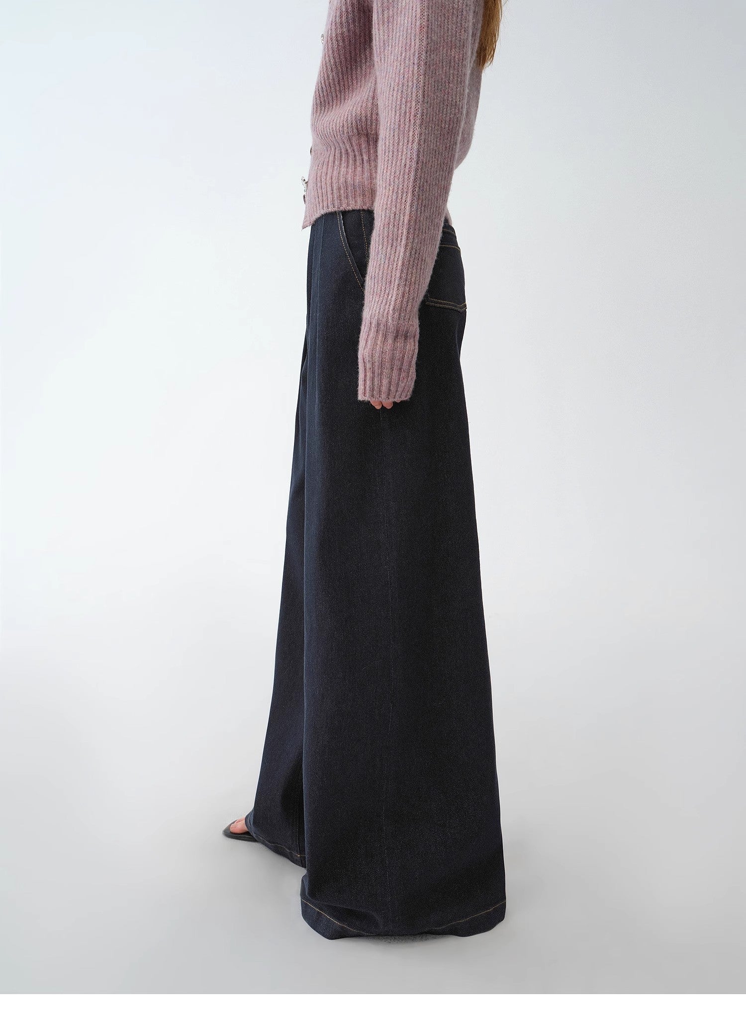 "Street Style" Vintage Handmade Lycra Stretch Jeans Wide Leg Loose Trousers Women Spring - variant_title