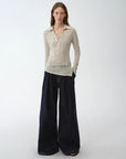 "Street Style" Vintage Handmade Lycra Stretch Jeans Wide Leg Loose Trousers Women Spring - variant_title