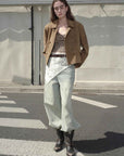 Suede lambskin retro double - breasted lapel wide - shoulder genuine leather jacket imported from New Zealand "Nth power" - variant_title
