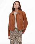 Suede lambskin retro double - breasted lapel wide - shoulder genuine leather jacket imported from New Zealand "Nth power" - variant_title