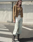 Suede lambskin retro double - breasted lapel wide - shoulder genuine leather jacket imported from New Zealand "Nth power" - variant_title