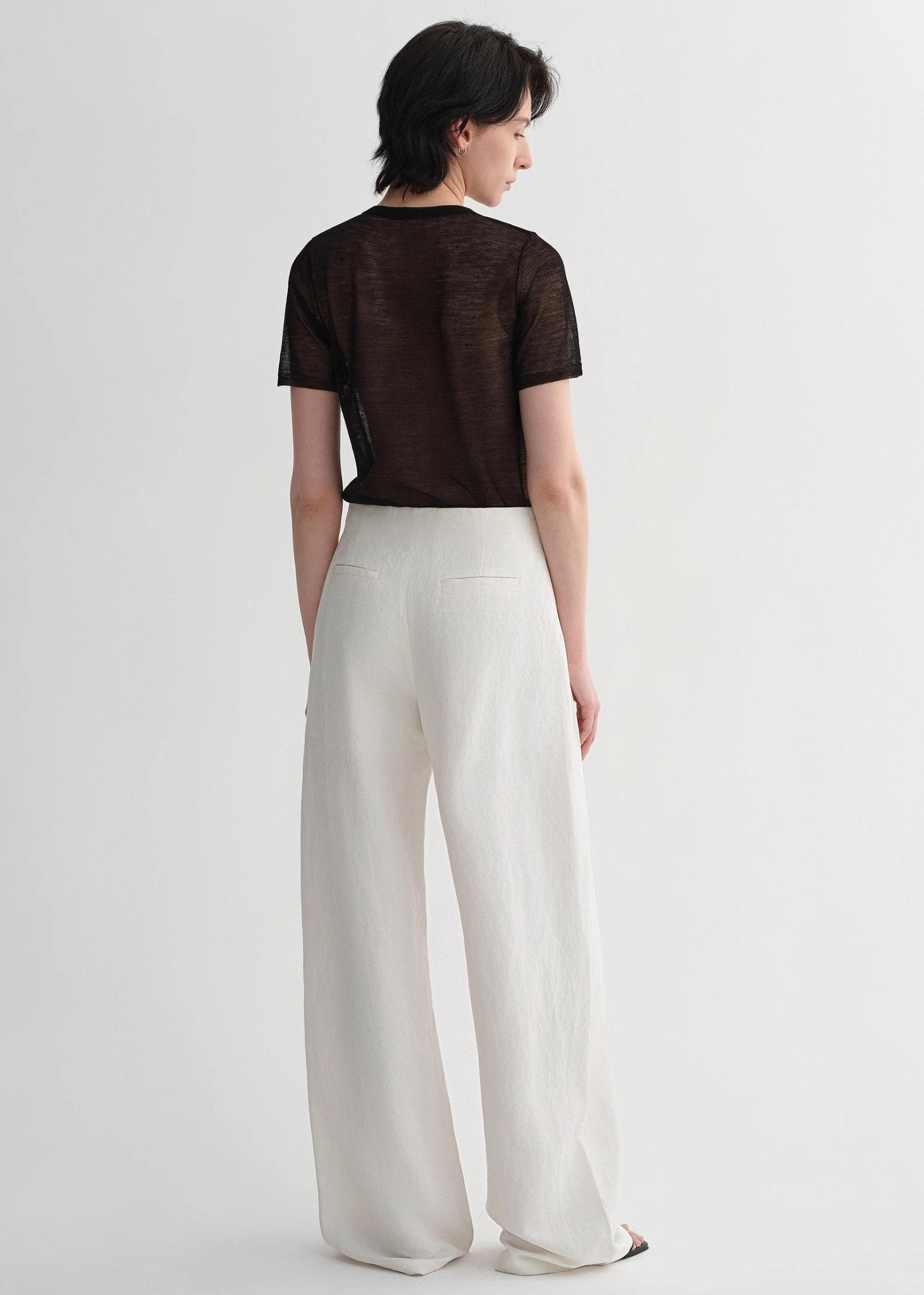Summer mulberry silk linen waistless three - dimensional pleated wide - leg pants for women - variant_title