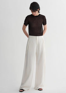 Summer mulberry silk linen waistless three - dimensional pleated wide - leg pants for women - variant_title