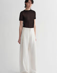 Summer mulberry silk linen waistless three - dimensional pleated wide - leg pants for women - variant_title