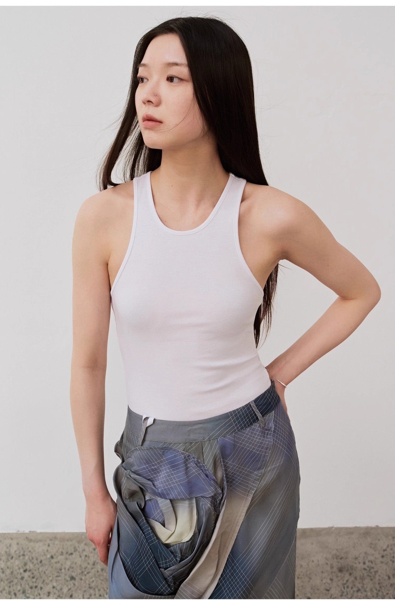 "Summer Tour" small I - shaped vest camisole women's summer elastic cotton slim fit inner sleeveless top - variant_title