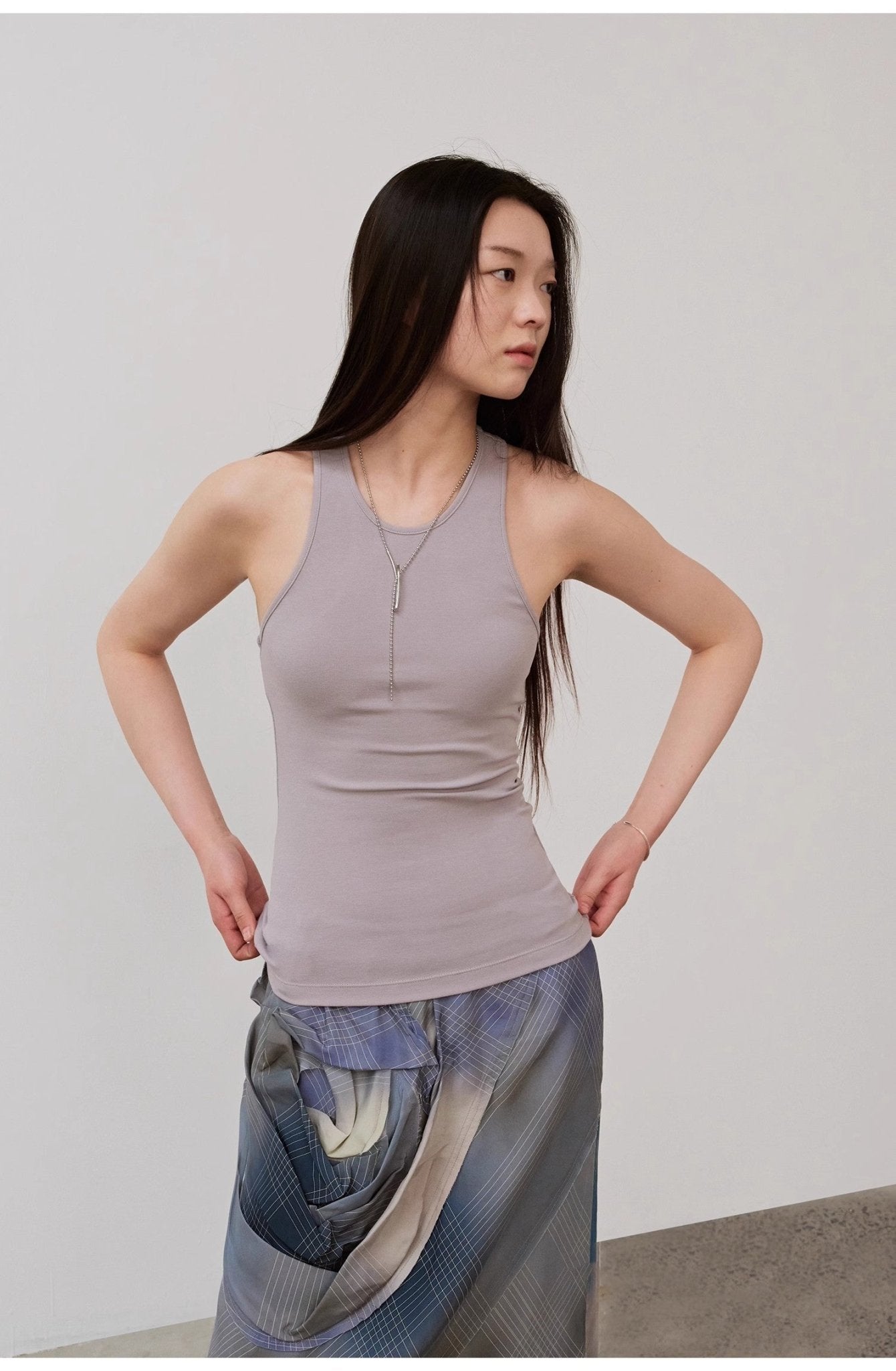 "Summer Tour" small I - shaped vest camisole women's summer elastic cotton slim fit inner sleeveless top - variant_title