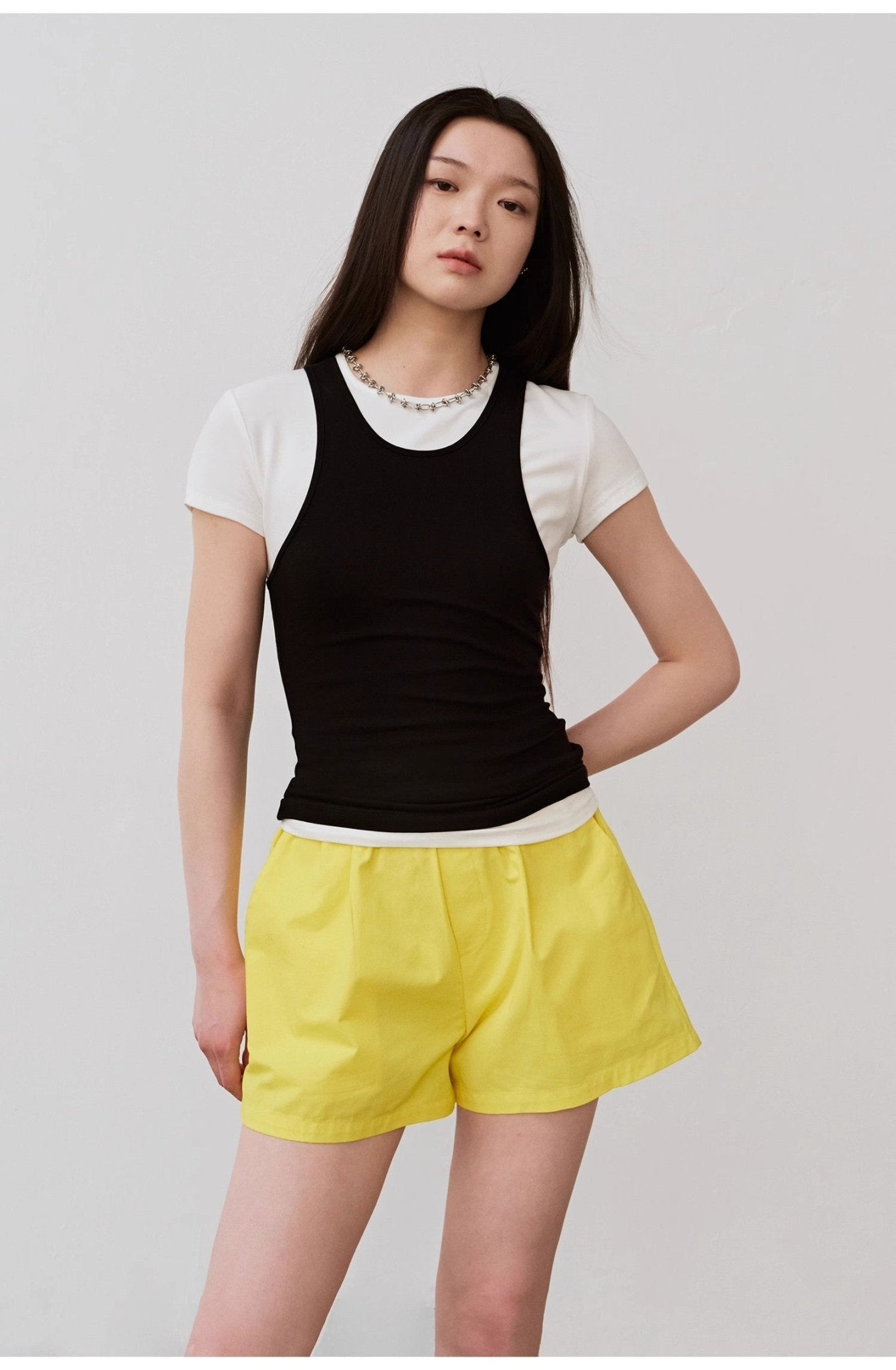 "Summer Tour" small I - shaped vest camisole women's summer elastic cotton slim fit inner sleeveless top - variant_title