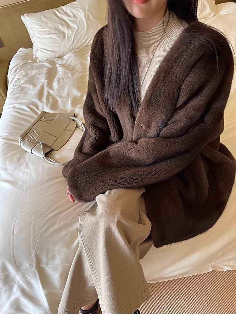 Swiss Snow Mink Velvet Fur Coat - variant_title