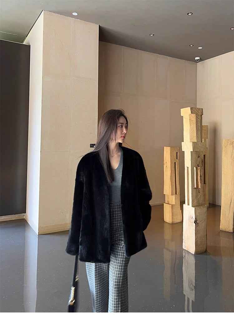 Swiss Snow Mink Velvet Fur Coat - variant_title