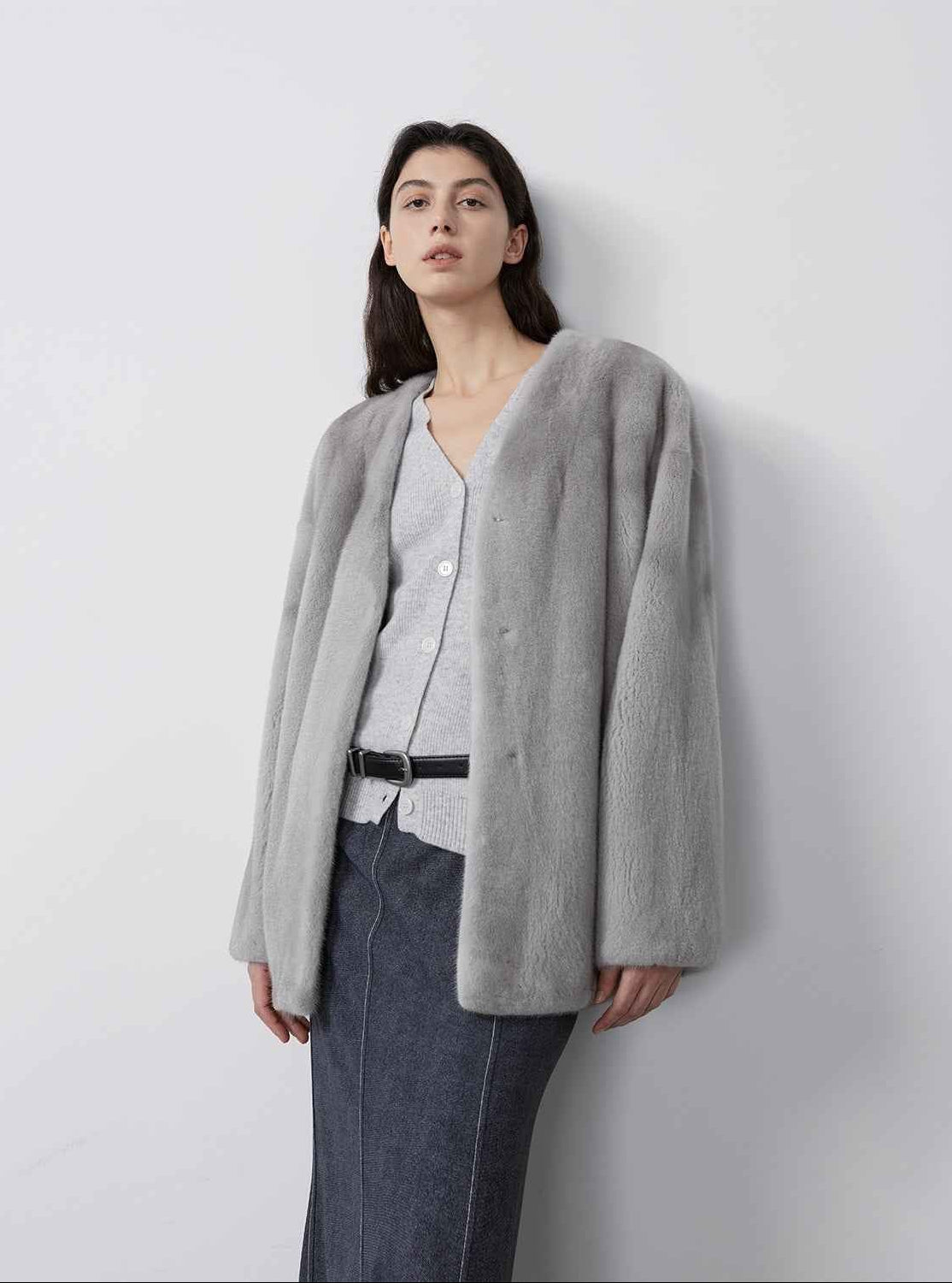 Swiss Snow Mink Velvet Fur Coat - variant_title