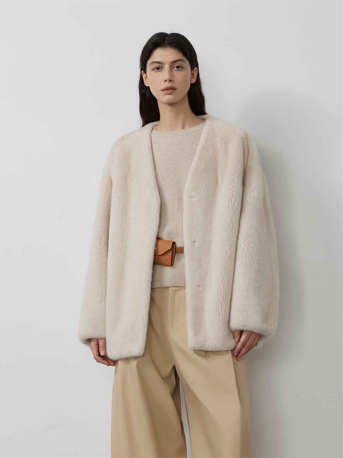 Swiss Snow Mink Velvet Fur Coat - variant_title