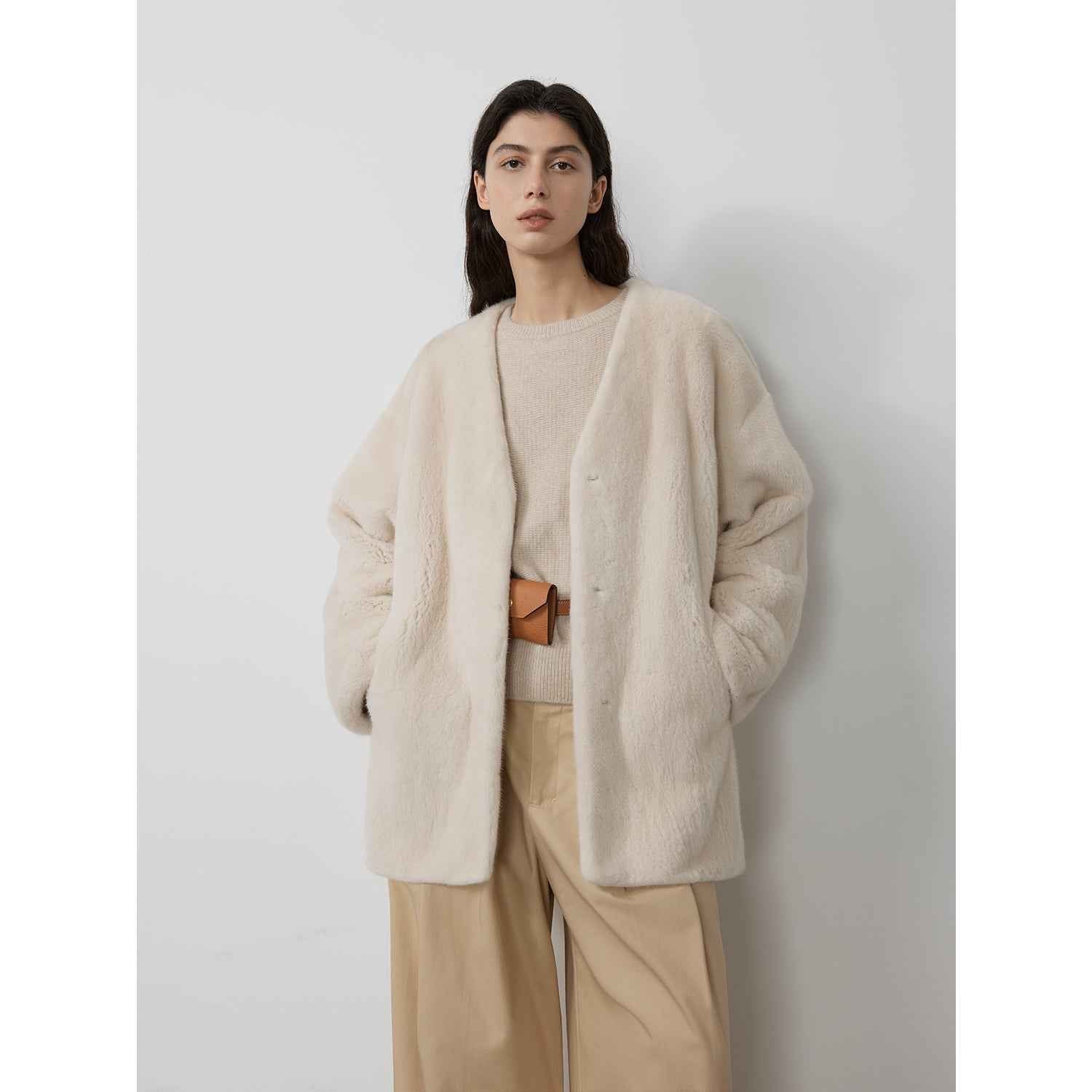 Swiss Snow Mink Velvet Fur Coat - variant_title