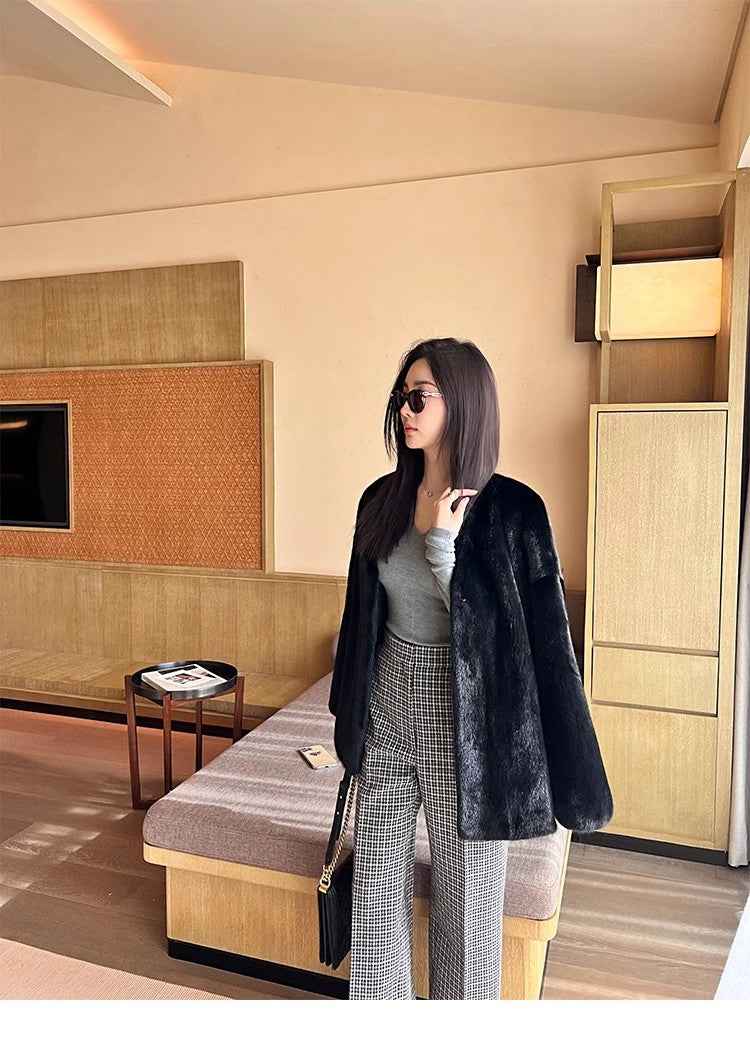 Swiss Snow Mink Velvet Fur Coat - variant_title