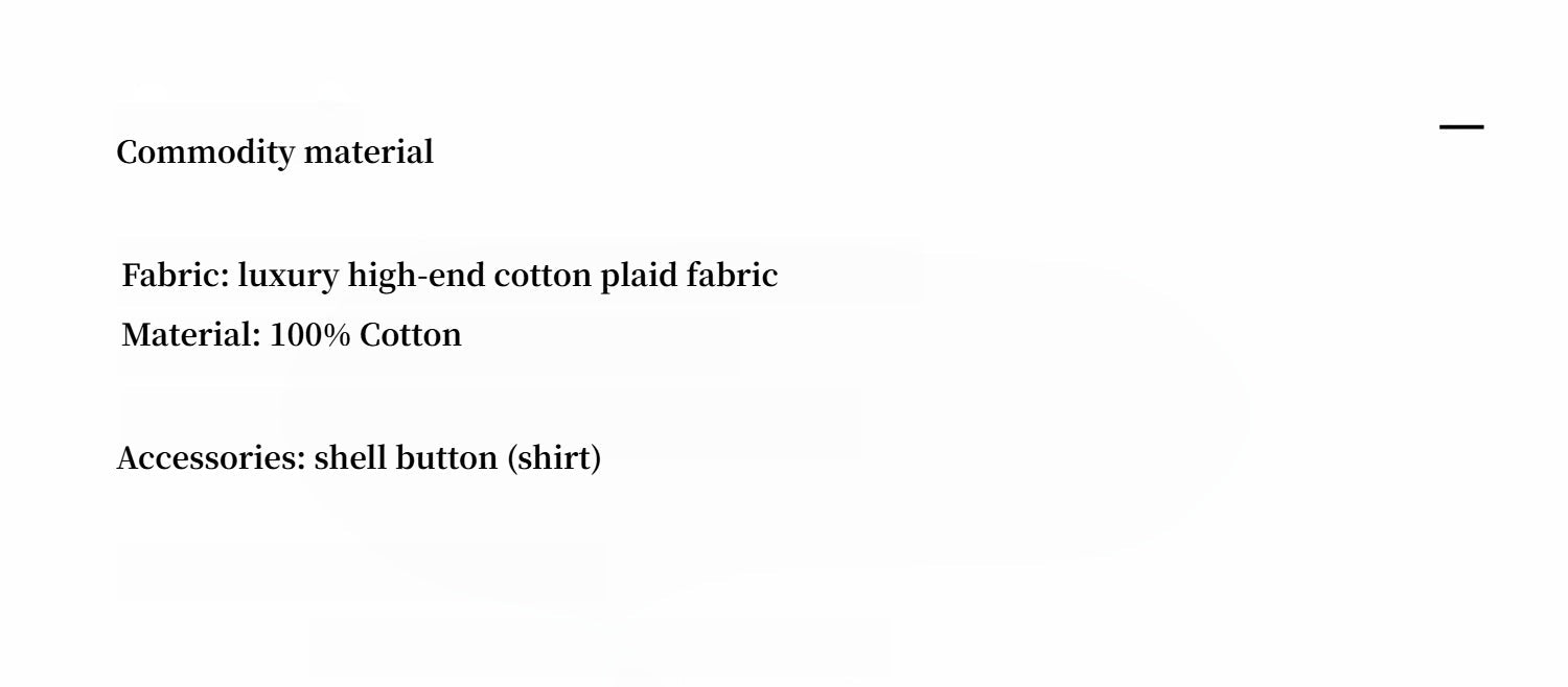 "Tea Grid" high - quality high - count cotton loose retro plaid shirt - variant_title