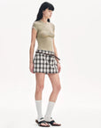 Tencel acetate fake two - piece slim fit straight shoulder T-shirt"Memory Navigation" - variant_title