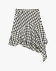 Tencel acetate plaid irregular A - line skirt"Full - level ballet" - variant_title