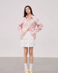 Tencel jacquard striped long - sleeved shirt jacket women's loose top"Spring and Summer Prank" - variant_title