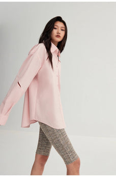 Tencel jacquard striped long - sleeved shirt jacket women's loose top"Spring and Summer Prank" - variant_title