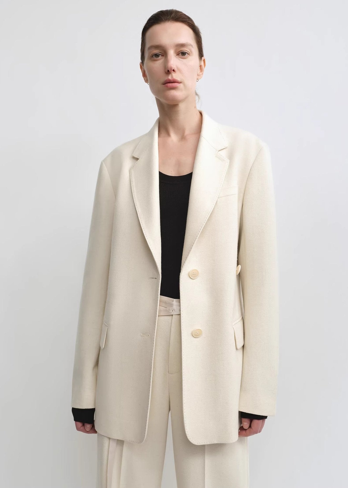 THE ARTM Australian Merino Wool Oversized Suit Set - Wrinkle - Resistant Blazer &amp; Trousers - variant_title