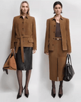 THE ARTM Black Lambskin Leather Jacket - Retro Fitted Suede Coat - variant_title