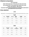 THE ARTM Women's Oversized Blazer Suit Set - Wide Shoulder Wool Jacket with Vest