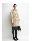 THE ARTM Women's Oversized Trench Coat - Double Breasted Wool Blend with Belt - variant_title