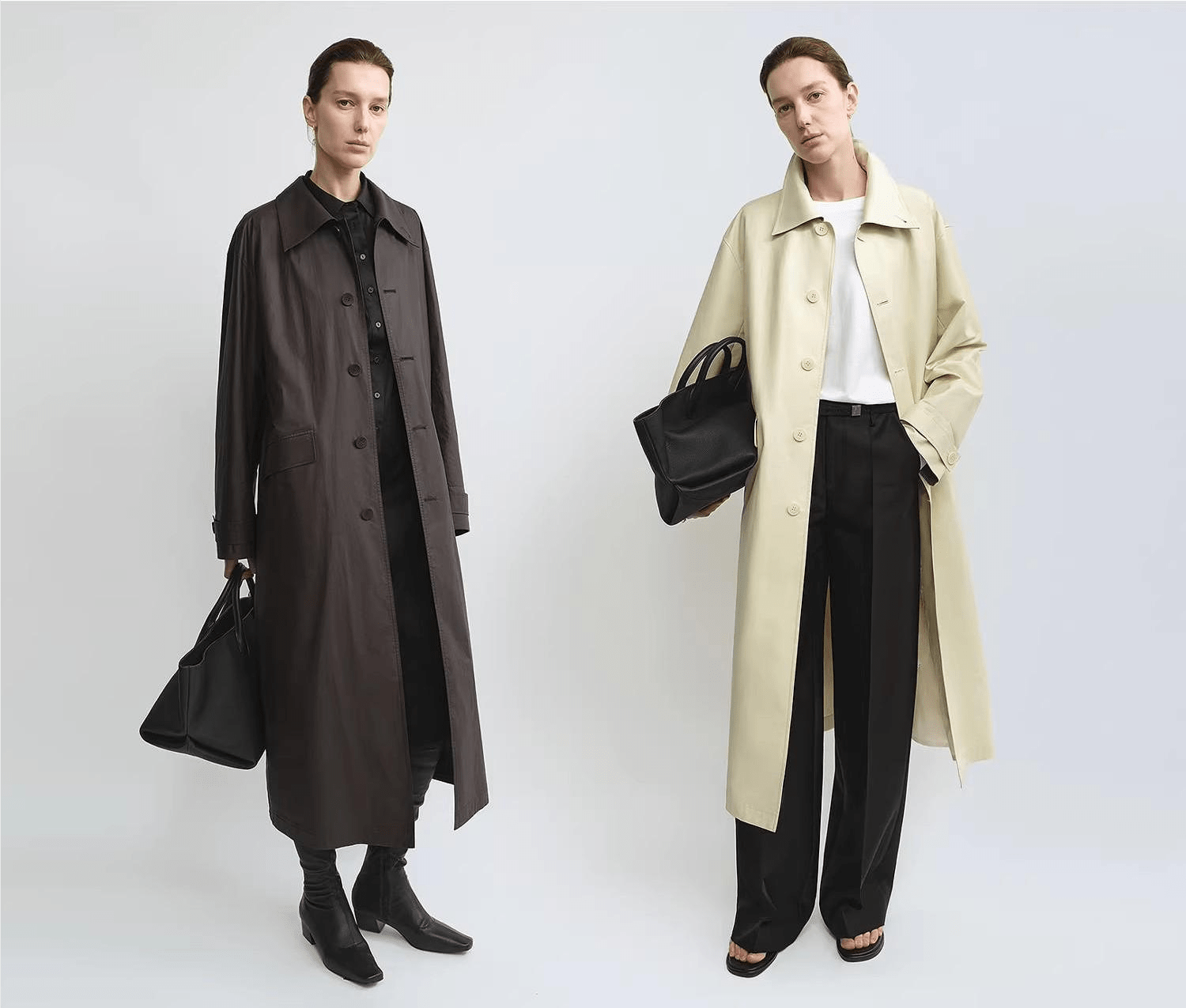 THE ARTM Women's Waxed Cotton Trench Coat - Long Belted Jacket with Plaid Lining - variant_title