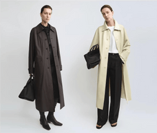 THE ARTM Women's Waxed Cotton Trench Coat - Long Belted Jacket with Plaid Lining - variant_title