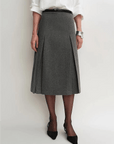 THE ARTM Women's Wool Suit Set - Fitted Blazer & A - Line Skirt - variant_title