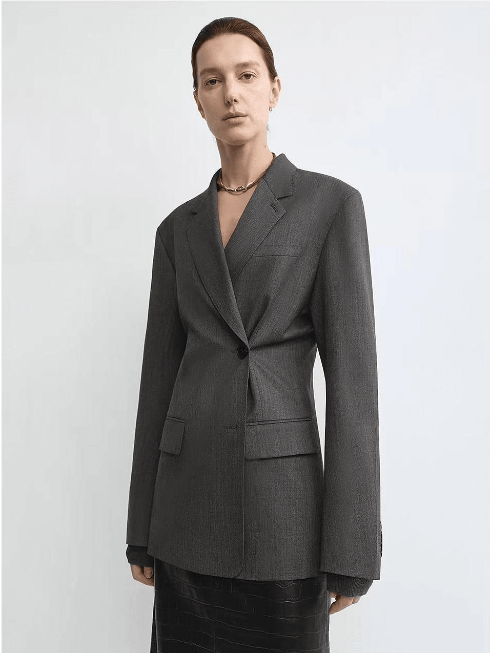 THE ARTM Wool &amp; Silk Blend Oversized Suit Set - Wrinkle - Resistant Blazer &amp; Trousers - variant_title