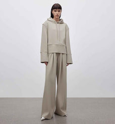 "Time Travel" Short Hooded Sweatshirt for Women, Sports Style Set, Autumn and Winter Casual Sweatpants with Straight - Leg and Draped Fit - variant_title
