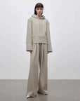 "Time Travel" Short Hooded Sweatshirt for Women, Sports Style Set, Autumn and Winter Casual Sweatpants with Straight - Leg and Draped Fit - variant_title