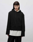 "Time Travel" Short Hooded Sweatshirt for Women, Sports Style Set, Autumn and Winter Casual Sweatpants with Straight - Leg and Draped Fit - variant_title