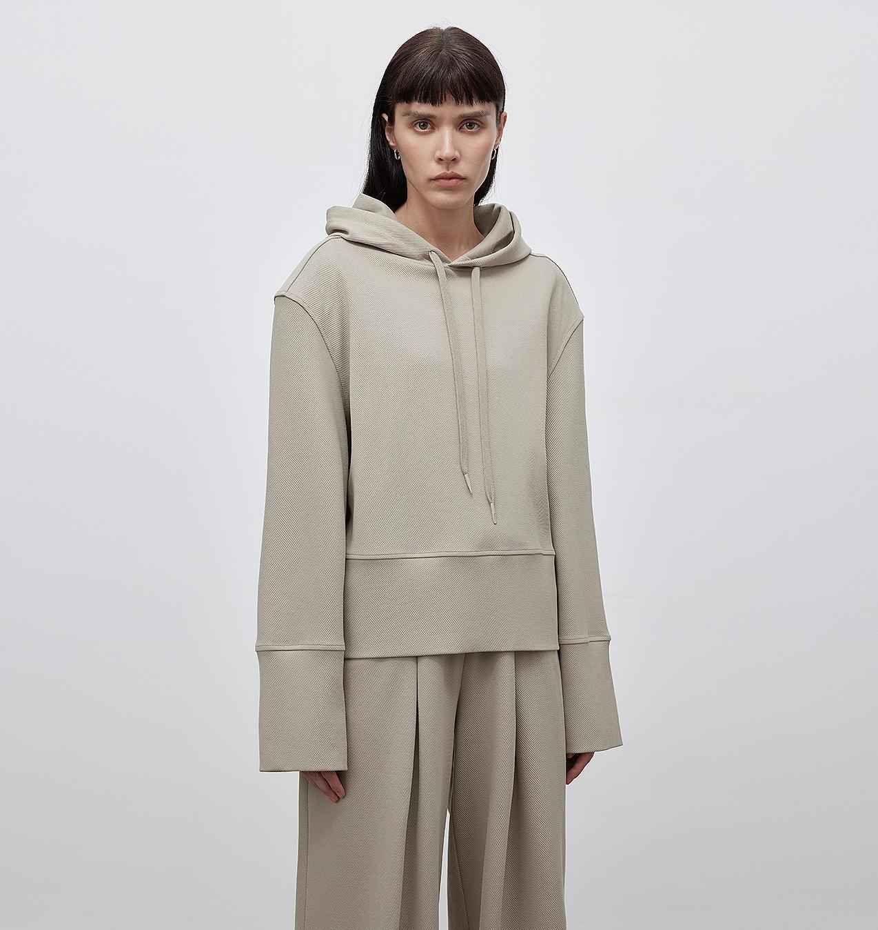 "Time Travel" Short Hooded Sweatshirt for Women, Sports Style Set, Autumn and Winter Casual Sweatpants with Straight - Leg and Draped Fit - variant_title