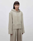 "Time Travel" Short Hooded Sweatshirt for Women, Sports Style Set, Autumn and Winter Casual Sweatpants with Straight - Leg and Draped Fit - variant_title