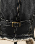 Unisex Vintage Style Genuine Sheep Leather Aviator HatFirelady Fur